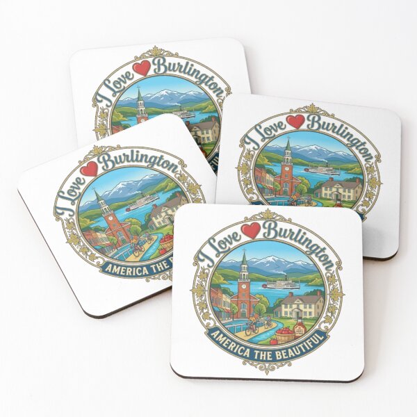 Artikelvorschau, Burlington Vermont USA Lake Champlain Panorama-Reise-Souvenir-T-Shirt entworfen und verkauft von Illumine-World.