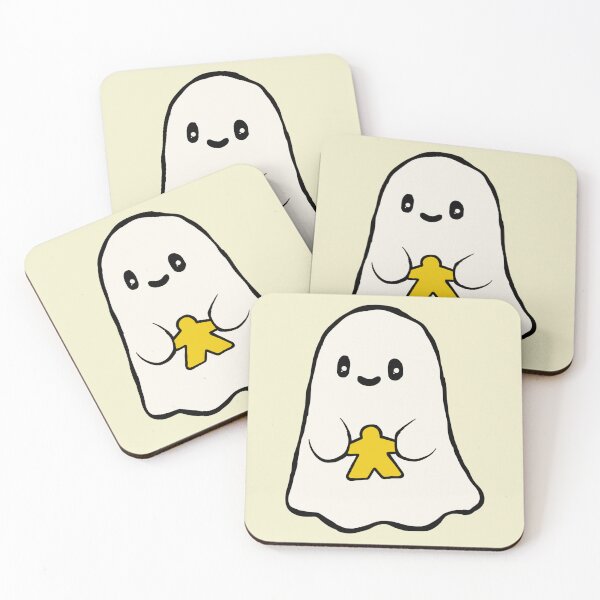 Item preview, Cute Ghost Holding an Yellow Meeple designed and sold by TackyTime.