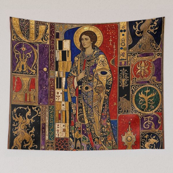 Item preview, Abstract Medieval Cult Art designed and sold by TheDarkWardrobe.