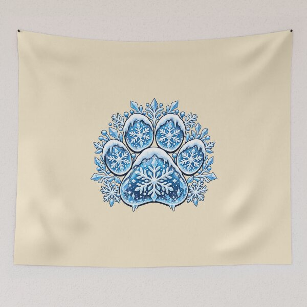Item preview, Winter Dog Mom Gift Snowflake Paw Print Blue Style designed and sold by Corvoria.