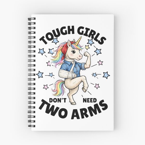 Item preview, Tough Girls Don't Need Two Arms – Funny Girl Power Tee designed and sold by Teetreasure2.
