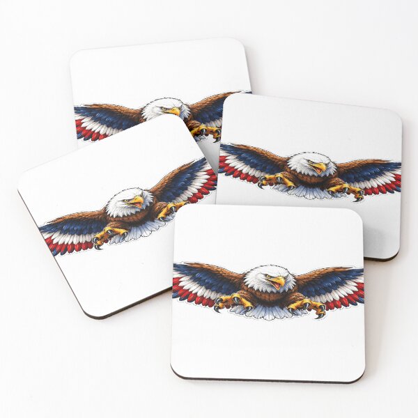 Item preview, Patriotic Bald Eagle Spread Wings USA Red White Blue American Pride designed and sold by Only one sticker .