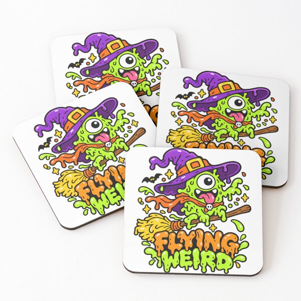 Item preview, Flying Weird Cute Witch Monster Halloween designed and sold by Thai Vibe Studio.