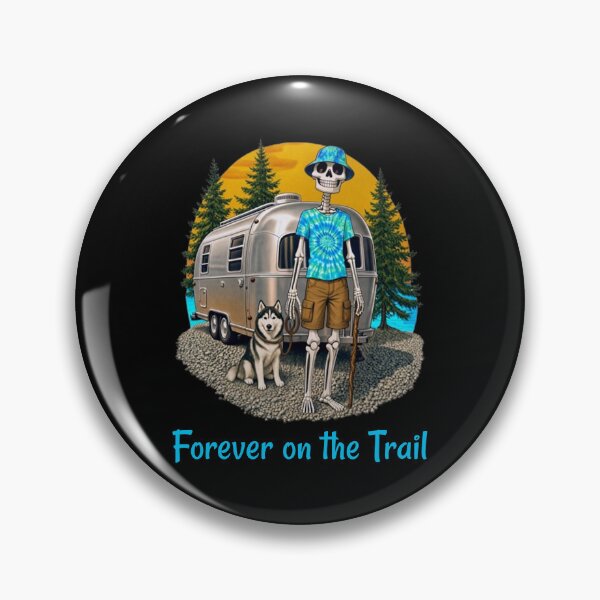 Item preview, Airstream Hiker - Skeleton with his Husky designed and sold by BajioAmigos.