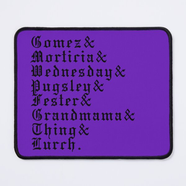 Item preview, addams family names designed and sold by MoodleDoon.