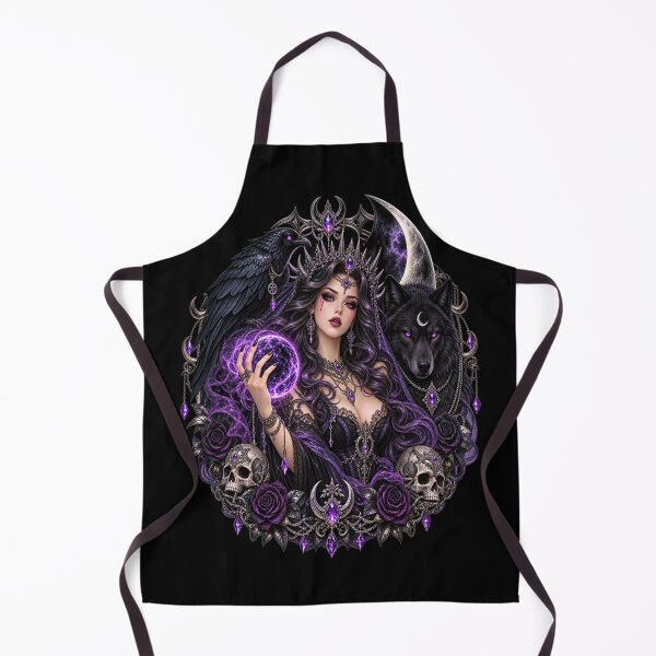 Item preview, Gothic Moon Sorceress – Dark Fantasy Raven and Wolf designed and sold by TroviTutto.