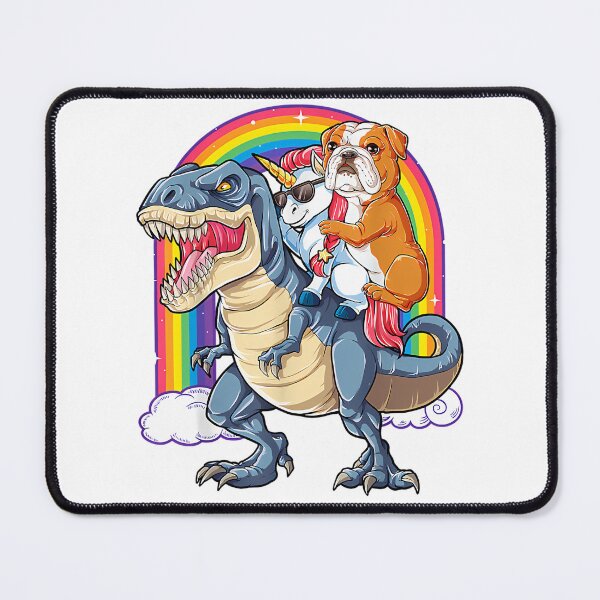 Item preview, English Bulldog Unicorn Dinosaur T Rex Girls Rainbow Gifts designed and sold by Eghugoplar.