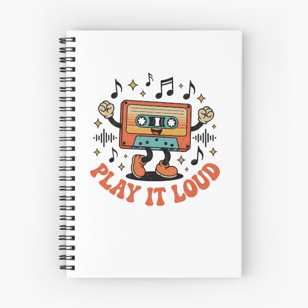 Item preview, Retro Play It Loud - Cute Smiling Cassette Tape Character - Vintage Distressed Music Lover Art designed and sold by cannsuh.