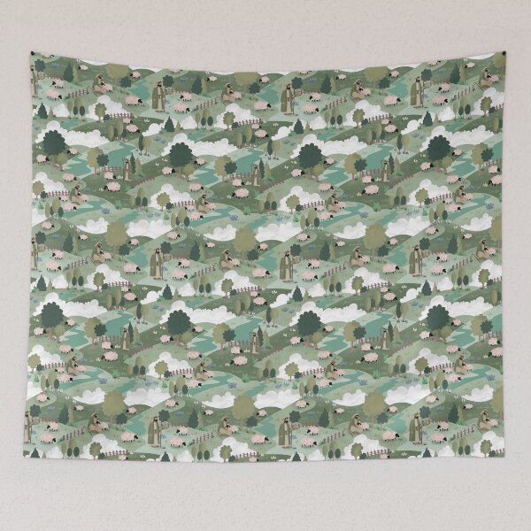 Item preview, Psalm 23 Shepherd and Sheep Scenic Pattern designed and sold by SuniraDesigns.