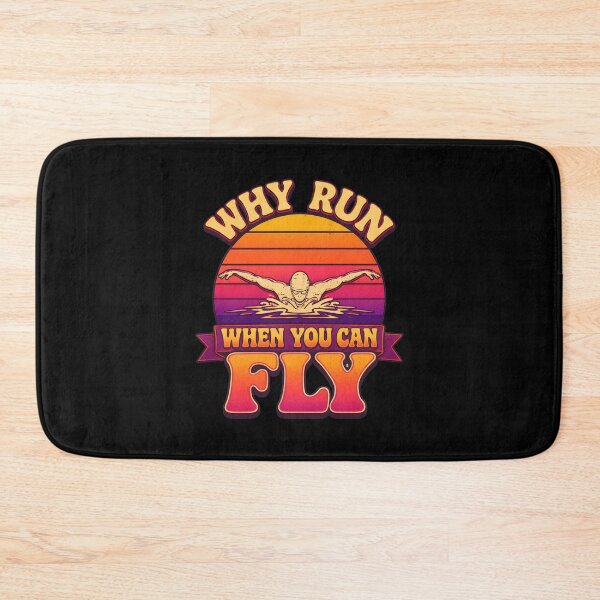 Item preview, funny swimming butterfly swim - why run when you can fly designed and sold by SketchDrSketch.