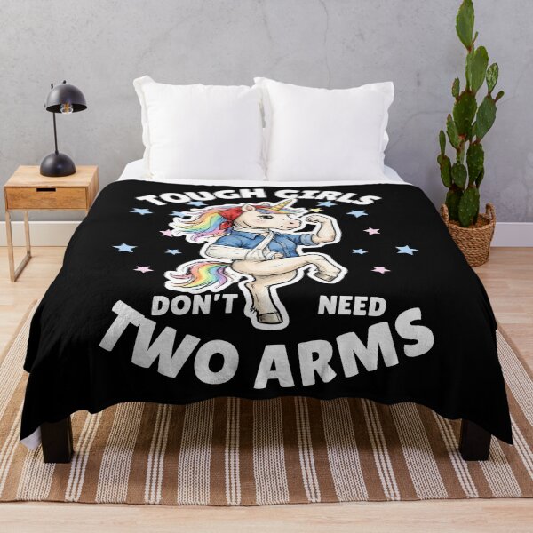 Item preview, Tough Girls Don't Need Two Arms – Funny Girl Power Tee designed and sold by Teetreasure2.