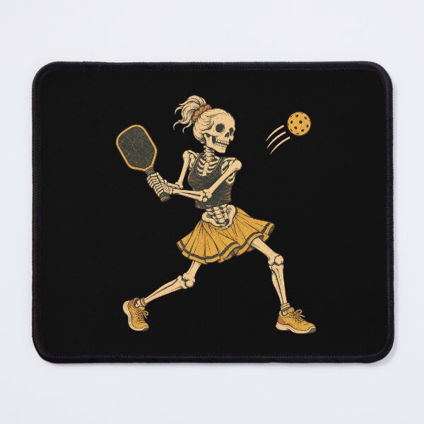 Item preview, funny pickleball skeleton halloween sport spooky women girls designed and sold by SketchDrSketch.