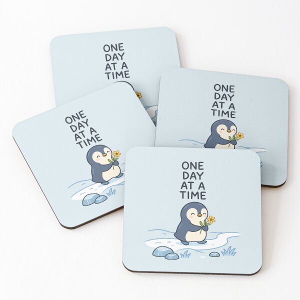 Item preview, One Day At A Time | Cute Penguin Motivation designed and sold by MrDev.