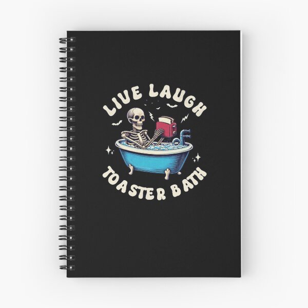 Item preview, Live Laugh Toaster Bath Skeleton Dark Humor designed and sold by TaikaHeinala.