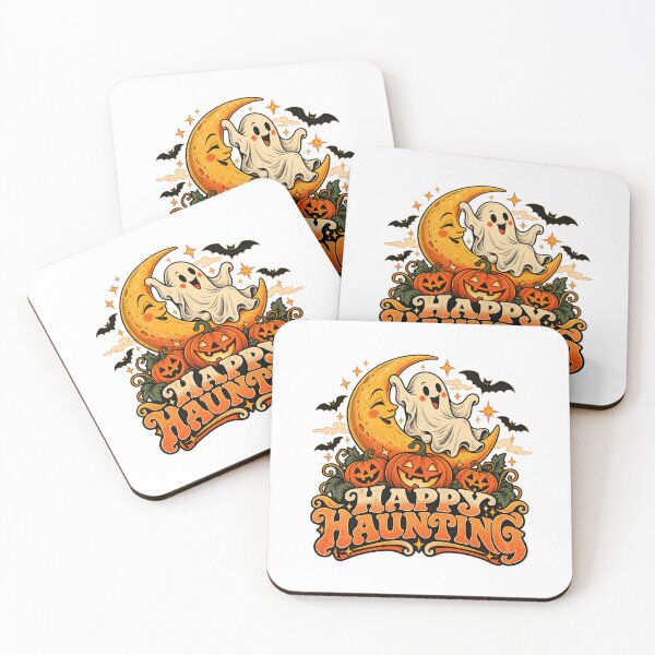 Item preview, Happy Haunting Retro Ghost Halloween designed and sold by Bloomelle Studio.