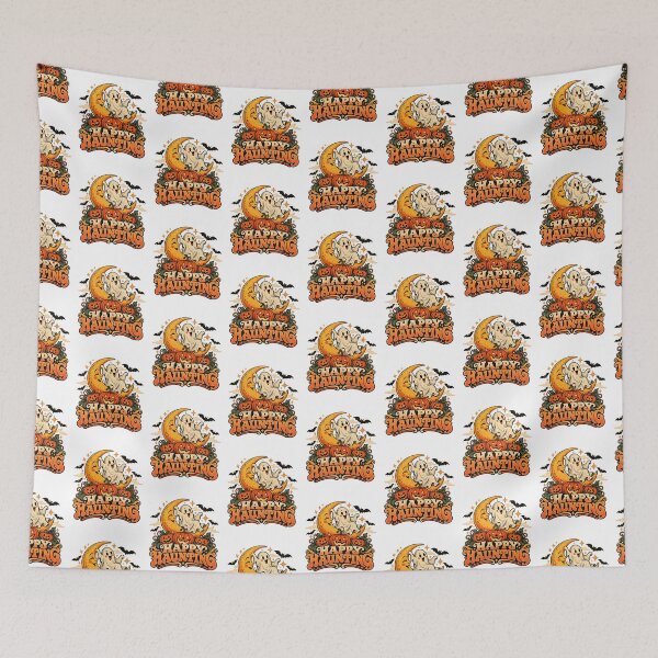 Item preview, Happy Haunting Retro Ghost Halloween designed and sold by Bloomelle Studio.