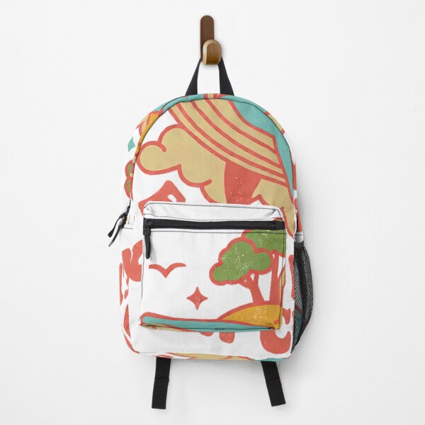 Item preview, Whimsical Retro Flying Whale Carrying Island Cottage - Follow Your Own Current - Vintage Distressed Fantasy Art designed and sold by cannsuh.