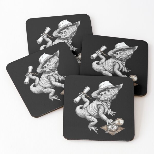 Item preview, Explorer Bearded Dragon With Map And Compass Adventure Travel Design designed and sold by Ostericaimusa.