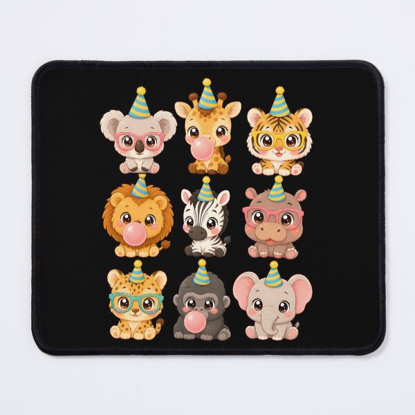 Item preview, cute party animals birthday wildlife zoo birthday boys kids designed and sold by SketchDrSketch.