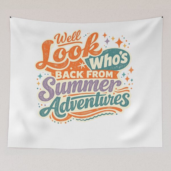 Item preview, Well Look Who's Back From Summer Adventures Funny Teacher Back to School Retro Design designed and sold by inkoutninja.