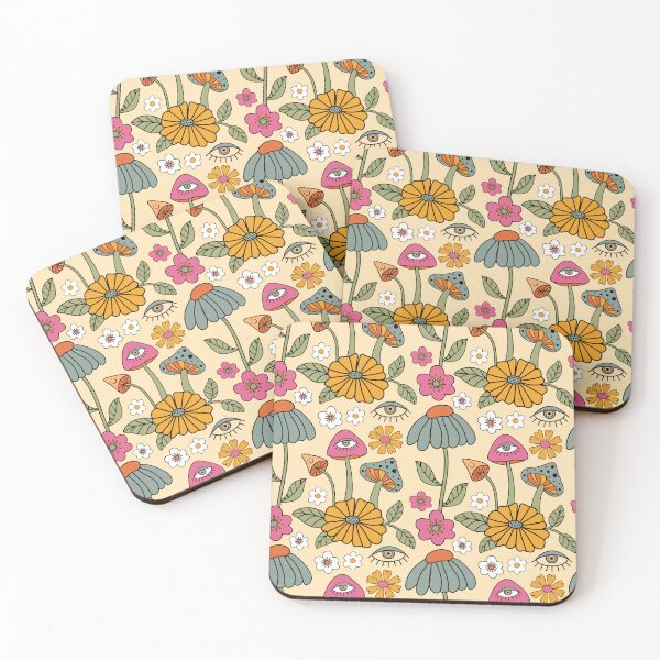 Artikelvorschau, Retro Blumen entworfen und verkauft von MoodleDoon.