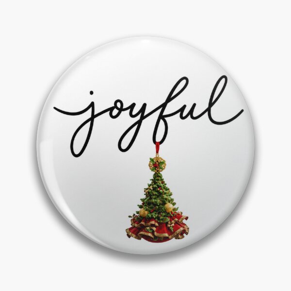 Item preview, Joyful Christmas Tree Ornament Art Print designed and sold by EWPrints.