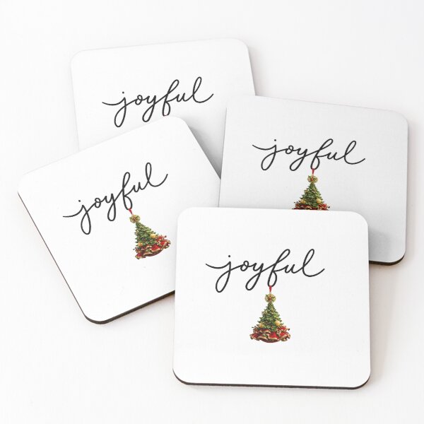Item preview, Joyful Christmas Tree Ornament Art Print designed and sold by EWPrints.