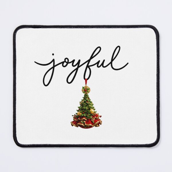 Item preview, Joyful Christmas Tree Ornament Art Print designed and sold by EWPrints.