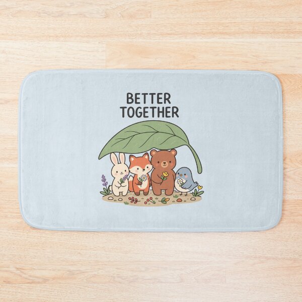 Artikelvorschau, Better Together | Cute Woodland Animal Friends entworfen und verkauft von MrDev.
