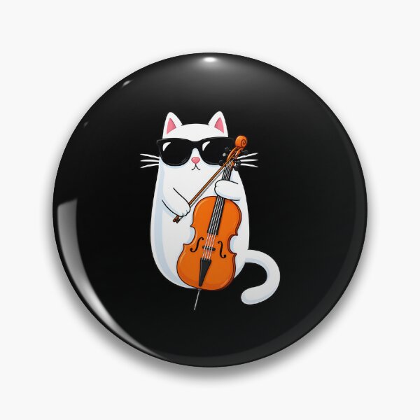 Item preview, cool cat playing cello sunglasses funny music lover designed and sold by SketchDrSketch.