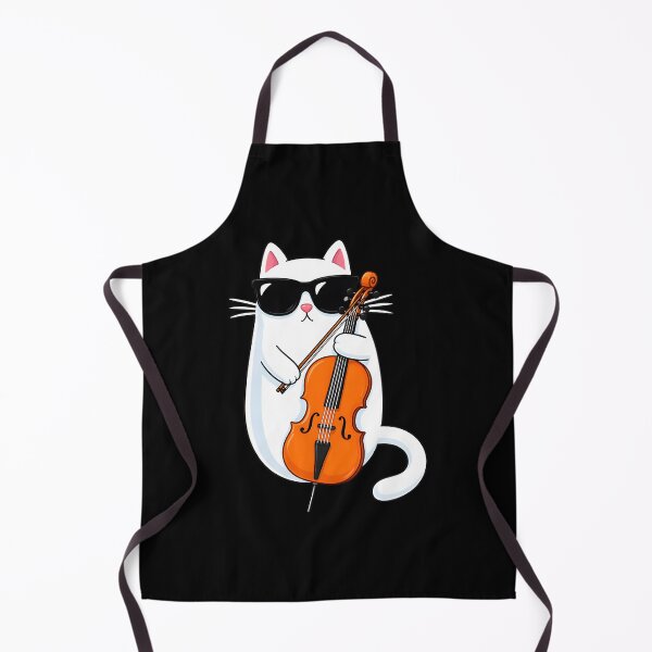 Item preview, cool cat playing cello sunglasses funny music lover designed and sold by SketchDrSketch.