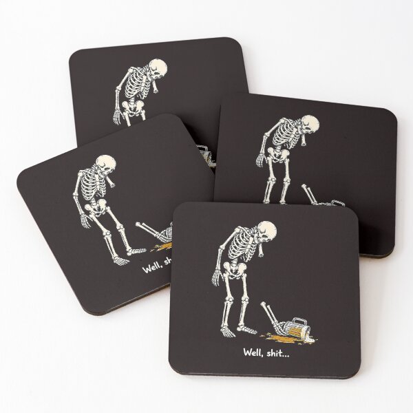 Item preview, Well Shit Funny Skeleton Beer Broken Arm Humor Halloween designed and sold by ImeldaSparks.