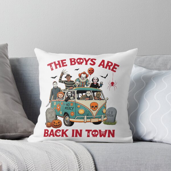 Item preview, The Boys Are Back in Town Horror Villains Halloween designed and sold by clarabersetart.