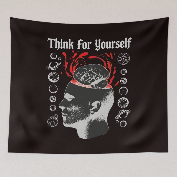 Item preview, Think For Yourself Brain Cosmos Gears  designed and sold by Artful-Blooms.