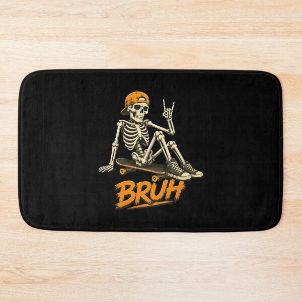 Item preview, bruh punk rock skeleton cool rocker halloween men boys kids designed and sold by SketchDrSketch.