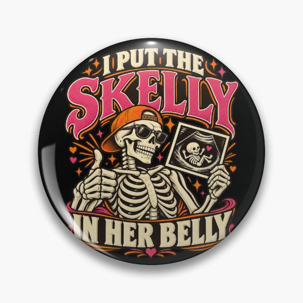Item preview, Skelly in Her Belly Skeleton Dad Pregnancy Announcement designed and sold by haitrieuic96.