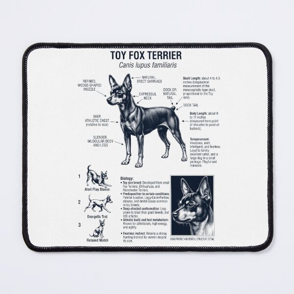Item preview, Toy Fox Terrier Scientific Anatomy Biology Dog Lover designed and sold by dian-rody-crest.