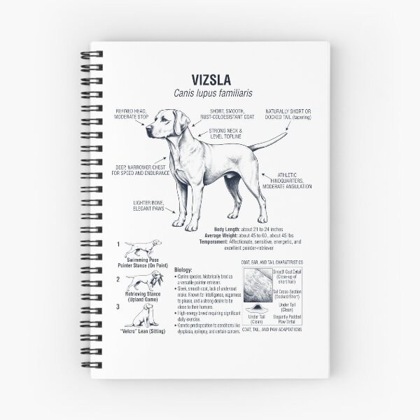 Item preview, Vizsla Scientific Anatomy Biology Dog Lover designed and sold by dian-rody-crest.
