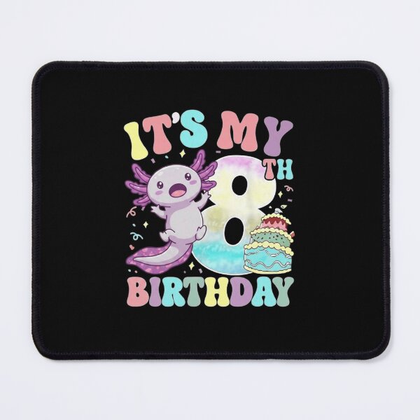 Item preview, It’s My 8th Birthday Cute Axolotl Party Design designed and sold by MiALopezArt.