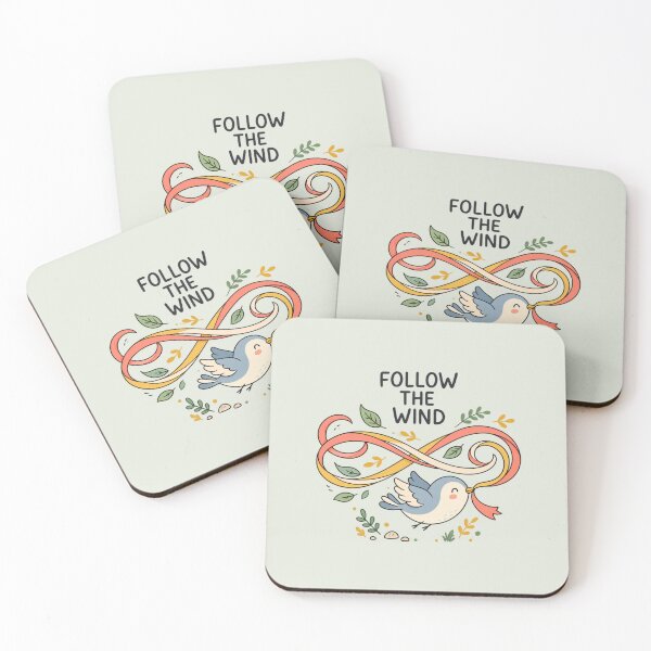 Item preview, Follow the Wind | Cute Blue Bird Inspirational Art designed and sold by MrDev.