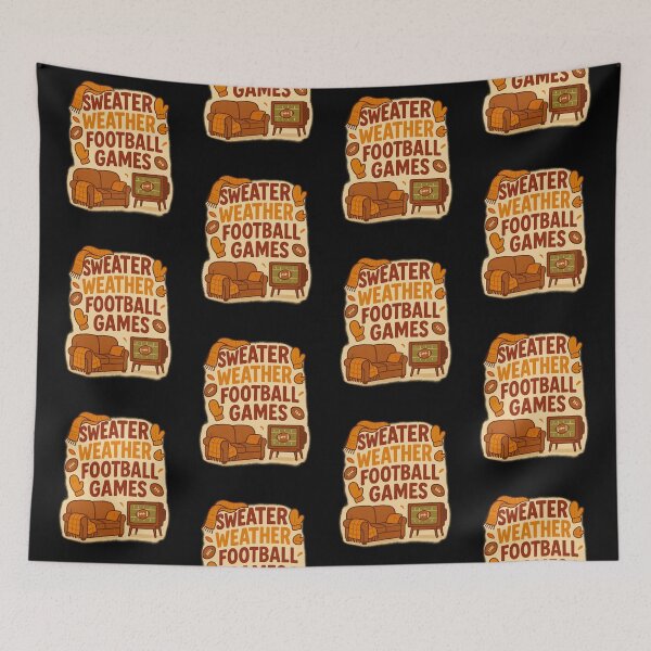 Item preview, Sweater Weather Football Games – Cozy Vintage Fall designed and sold by FestivityFinds.