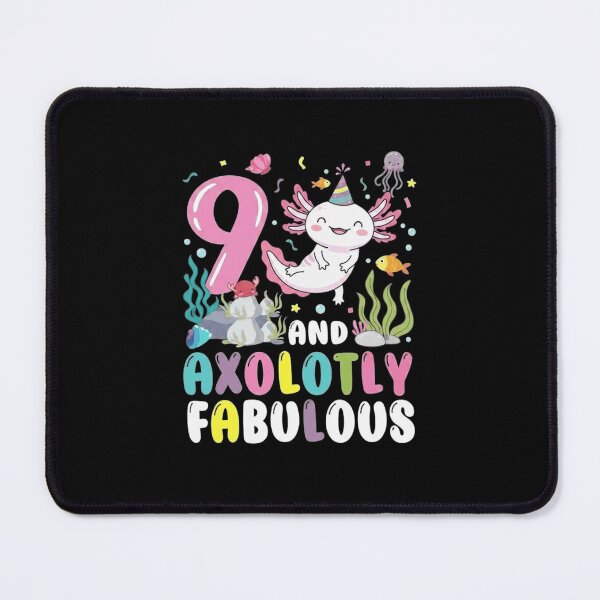 Item preview, 9 and Axolotly Fabulous Cute Ninth Birthday Design designed and sold by MiALopezArt.