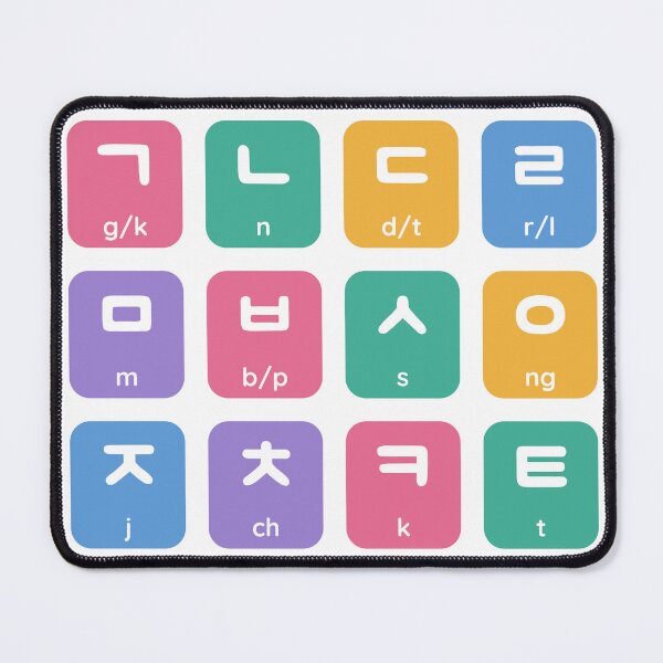 Item preview, Hangul Korean Alphabet Chart - Cute Consonants designed and sold by SpeedContentLab.