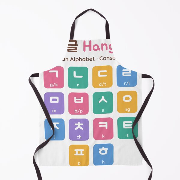 Item preview, Tabla del alfabeto coreano Hangul - Consonantes lindas designed and sold by SpeedContentLab.