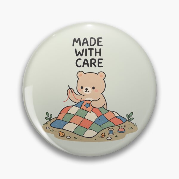 Item preview, Made With Care | Cute Bear Sewing Patchwork Quilt designed and sold by MrDev.