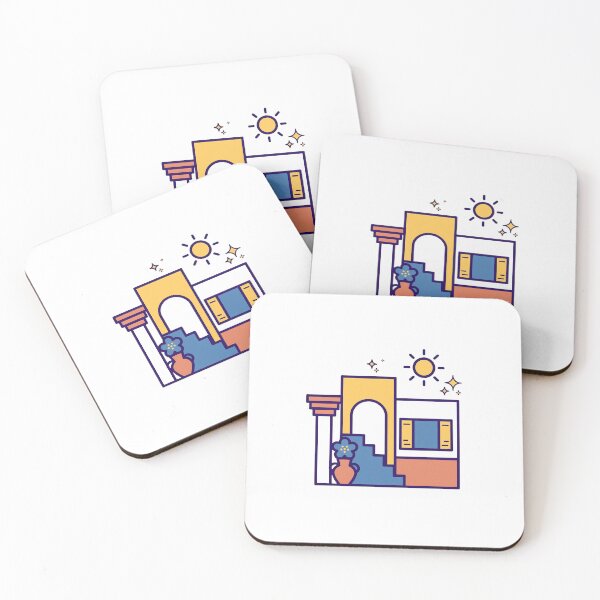 Item preview, Minimalist Mediterranean Santorini House Summer Aesthetic designed and sold by Freestyle Shop.