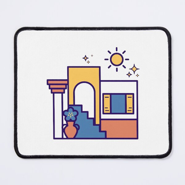Item preview, Minimalist Mediterranean Santorini House Summer Aesthetic designed and sold by Freestyle Shop.