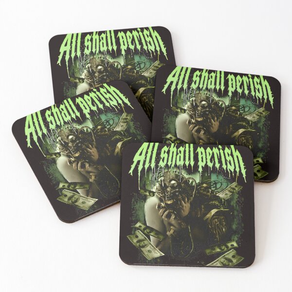 Item preview, All Shall Perish Gas Mask Money Dystopian Art designed and sold by Ahkamnash.