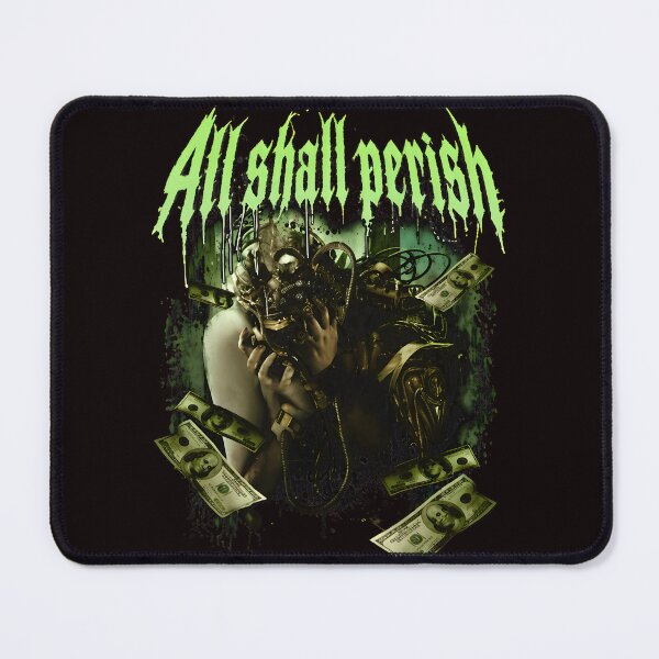 Item preview, All Shall Perish Gas Mask Money Dystopian Art designed and sold by Ahkamnash.