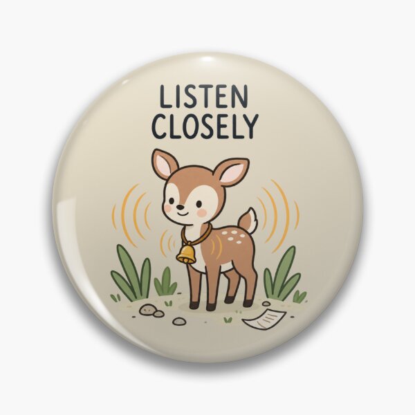 Artikelvorschau, Listen Closely | Cute Deer With Bell Illustration entworfen und verkauft von MrDev.